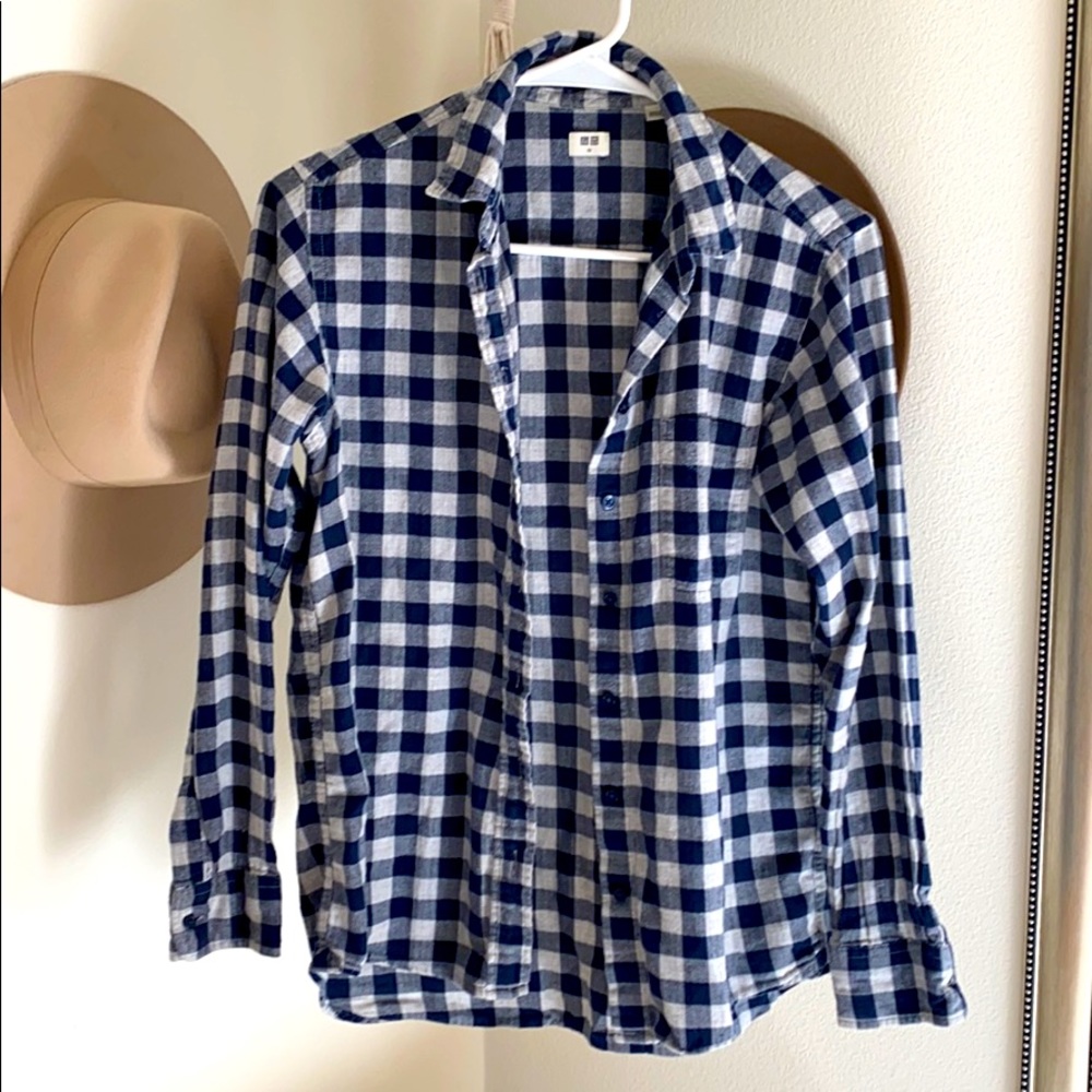 UniQlo Blue check flannel